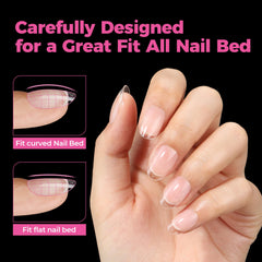 UNA GELLA clear tip bent gently demonstrating soft-gel flexibility and durability benefit