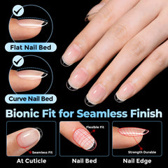 UNA GELLA clear tips fanned out showing color-ready surface