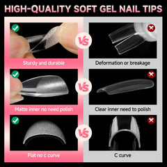 UNA GELLA clear tip with polish showing vivid color payoff benefit
