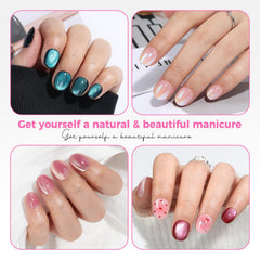 UNA GELLA close-up of extra short oval tip shape for natural look