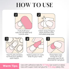 UNA GELLA contents flat lay with glue, tabs, file, stick for complete kit utility