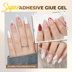 UNA GELLA cured finish on nails showing glossy, long-lasting shine and durability