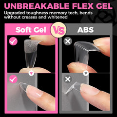 UNA GELLA flexible tip bending to show comfort and reduced lifting