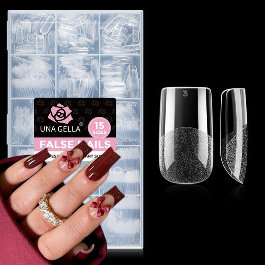 UNA GELLA front box display showing clear tips and quantity benefit
