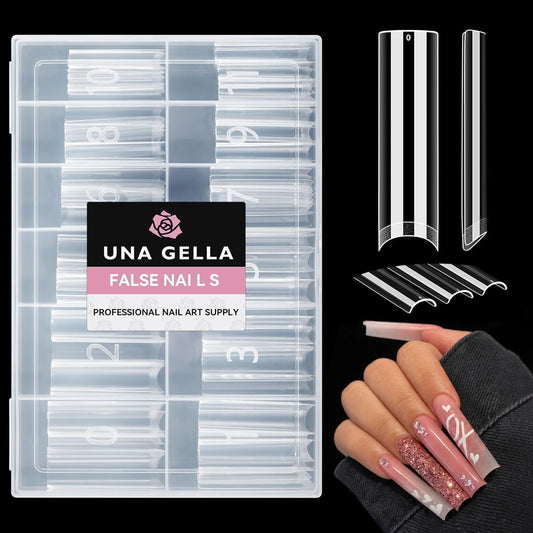 UNA GELLA front boxed packaging showing 120-piece set and organized tray for quick use