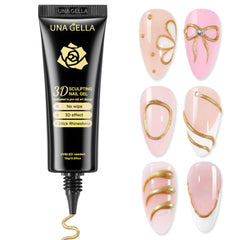 UNA GELLA front packaging showing bronze gold 15g tube and label benefit display