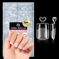 UNA GELLA front packaging showing 504-piece kit and benefits