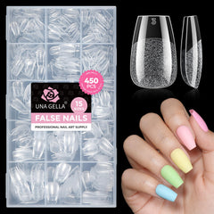 UNA GELLA front packaging showing 450-piece set and brand clarity benefit