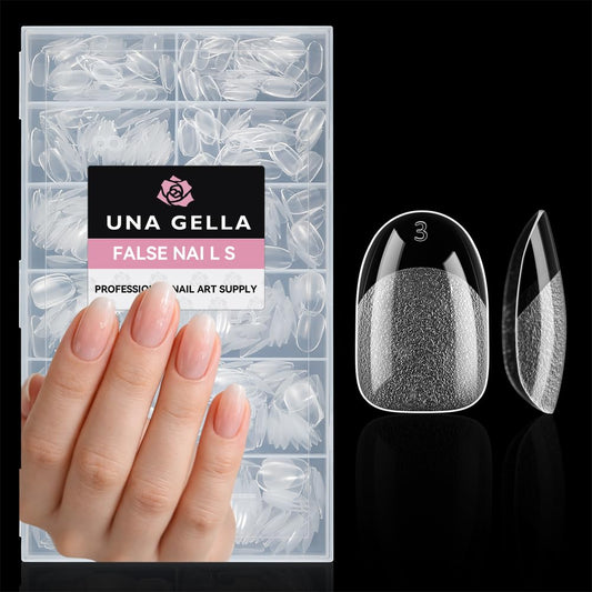 UNA GELLA front packaging showing 504 tips and 12 sizes, clear organization benefit