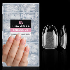 UNA GELLA front packaging showing 504 tips and 12 sizes, clear organization benefit