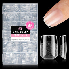 UNA GELLA front packaging showing 504-piece kit and included sizes, convenient supply