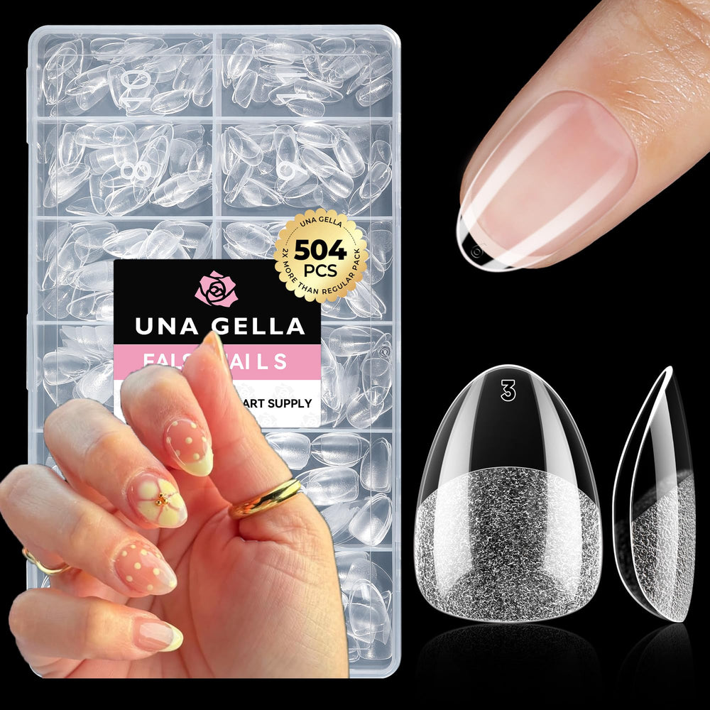 UNA GELLA front packaging showing 504-piece kit and clear benefit