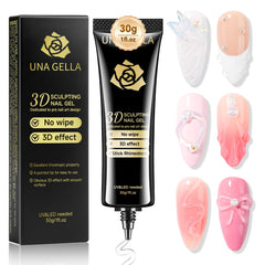 UNA GELLA tube front view showing brand and clear gel for easy use