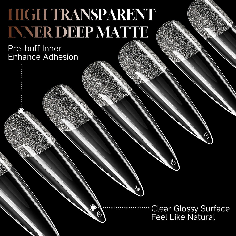 UNA GELLA gel tip front edge thickened for strength and chip resistance