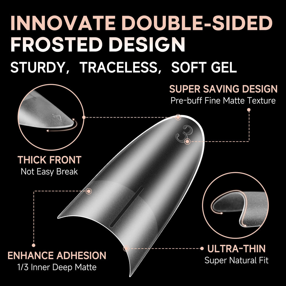 UNA GELLA side profile of half-cover tip demonstrating natural fit