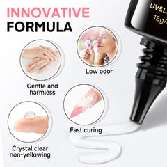 UNA GELLA used in salon setting demonstrating professional finish