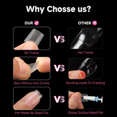 UNA GELLA nails in application on hands demonstrating quick salon-style results