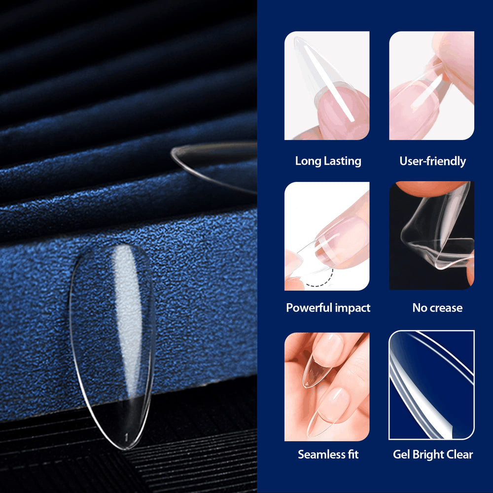 UNA GELLA application on natural nail showing smooth adhesion benefit
