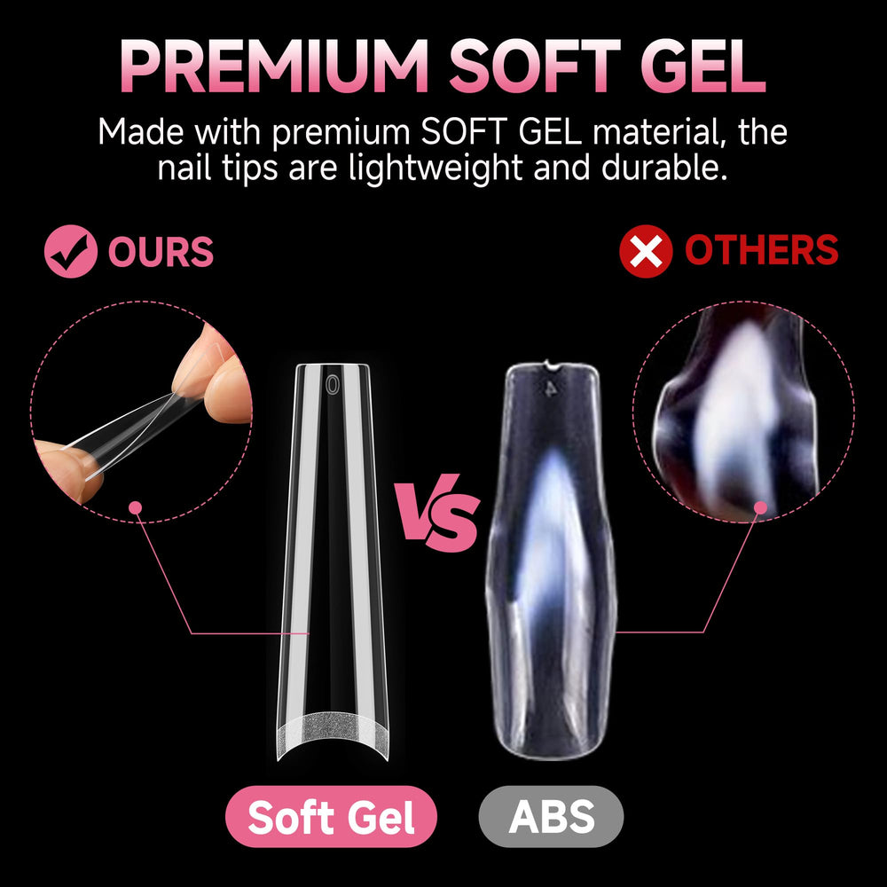 UNA GELLA in use during salon application, fast secure press-on benefit