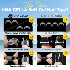 UNA GELLA installed press-ons on nails demonstrating natural look