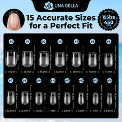 UNA GELLA open box revealing 450pcs and size labels
