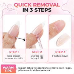 UNA GELLA kit on a home manicure tray for low-odor comfortable removal