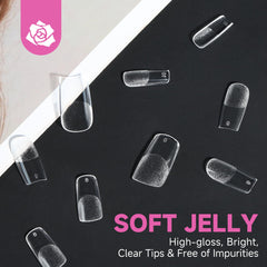 UNA GELLA finished manicure lifestyle shot showing polished square nails for inspiration