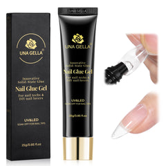 UNA GELLA in a at-home manicure scene showing salon-quality results benefit