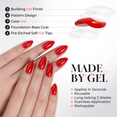 UNA GELLA worn on hand showing full-set almond nails for polished appearance