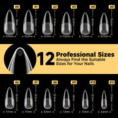 UNA GELLA clear tips ready for polish or dip powder for custom finishes