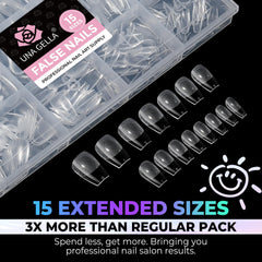 UNA GELLA box open with organized tips for convenient selection and storage