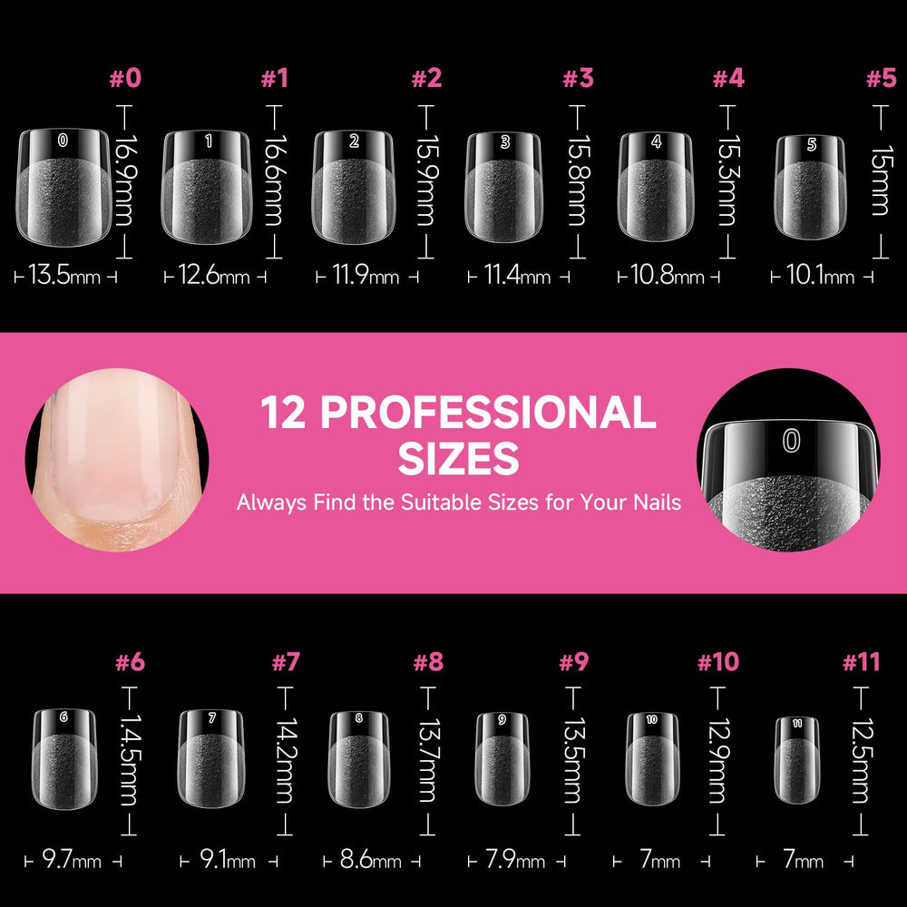UNA GELLA polished short square nails example showcasing finished durability