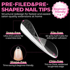 UNA GELLA polished short almond nails styled for a natural look
