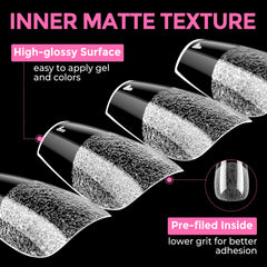 UNA GELLA polished short coffin on hand showing salon-finish benefit