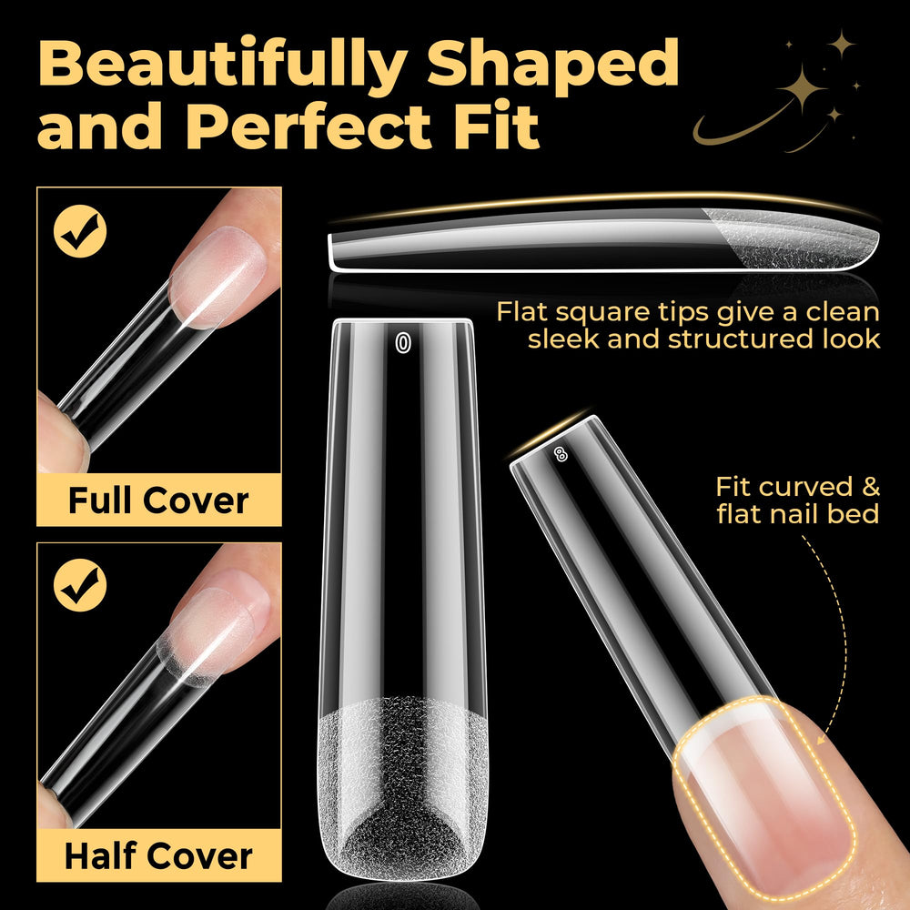 UNA GELLA press-on in use applied on hand for instant long natural-looking nails