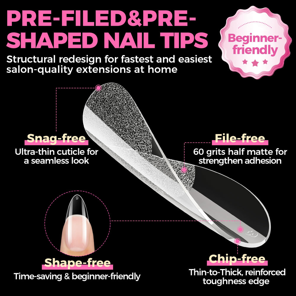 UNA GELLA press-on application on a nail showing easy DIY benefit
