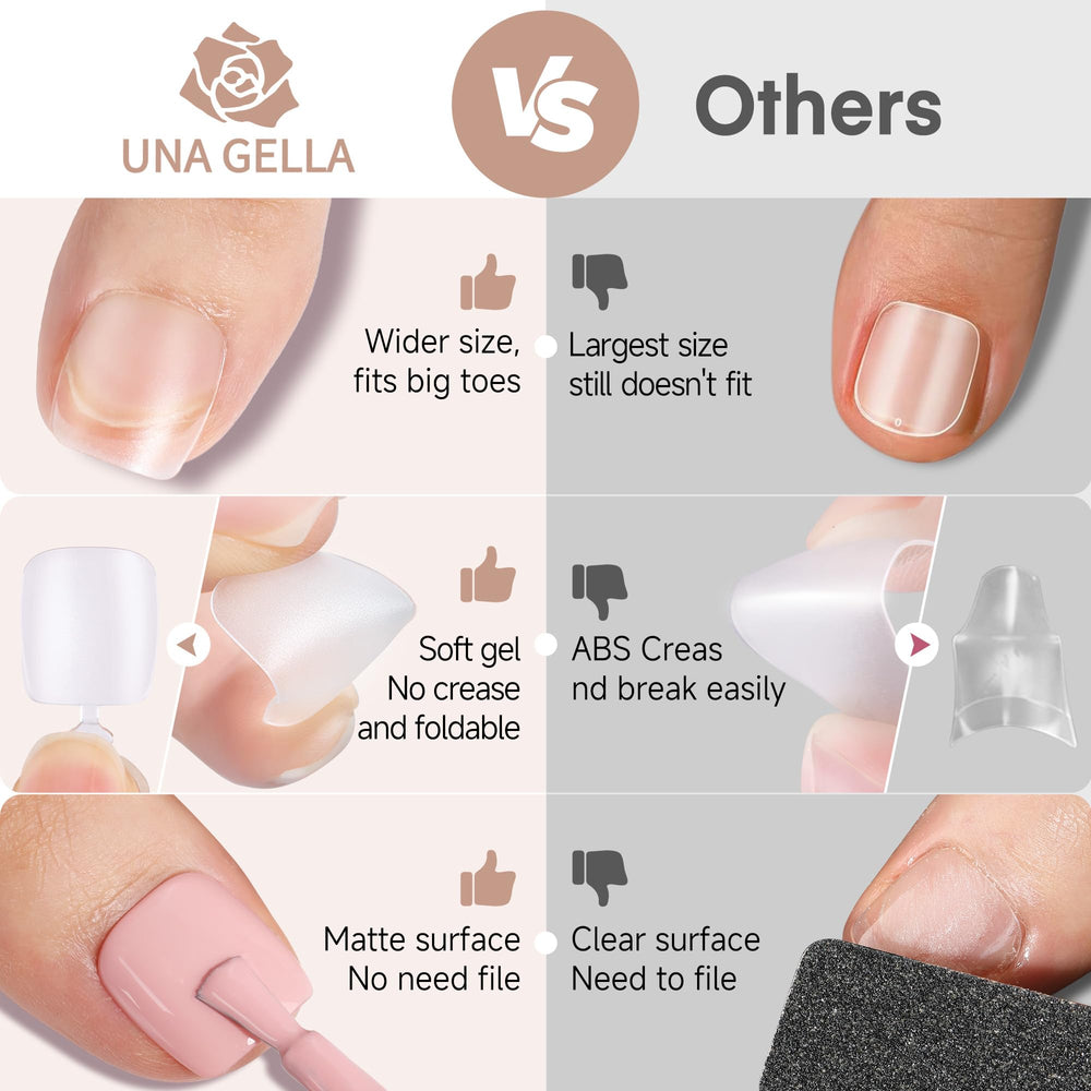 UNA GELLA press-on toenails worn in a casual lifestyle setting for polished look