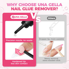 UNA GELLA reused press-ons after removal showing preserved nails and reusable tips