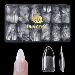 UNA GELLA tips on model hands in salon setting for professional-looking finish