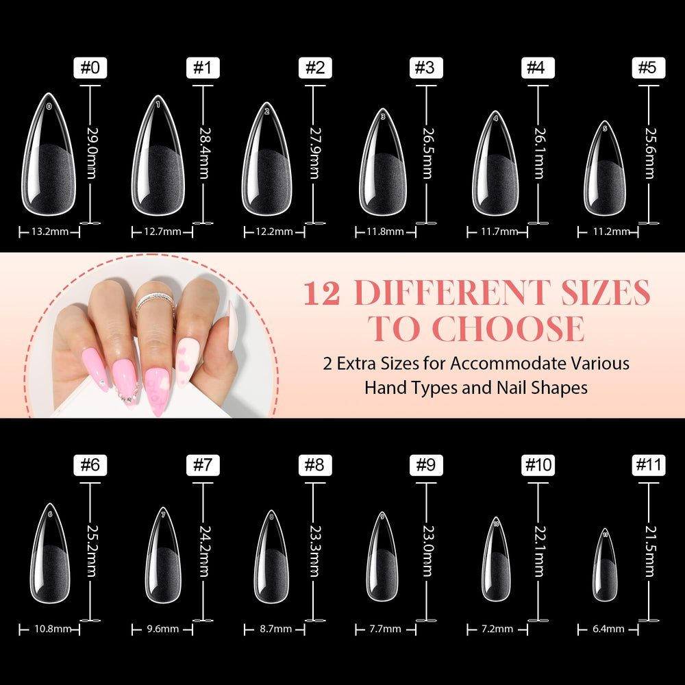 UNA GELLA tips next to a coin to show true-to-scale size and length options