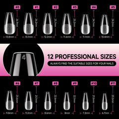UNA GELLA tips beside fingers demonstrating size and scale fitment