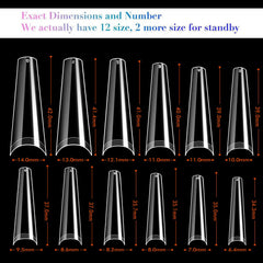UNA GELLA tip next to ruler for scale to visualize extra-long length