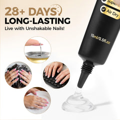 UNA GELLA semi-solid gel texture on applicator demonstrating drip-free, easy control