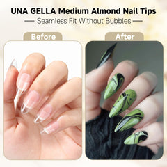 UNA GELLA side profile showing thick front thin back for durable tip