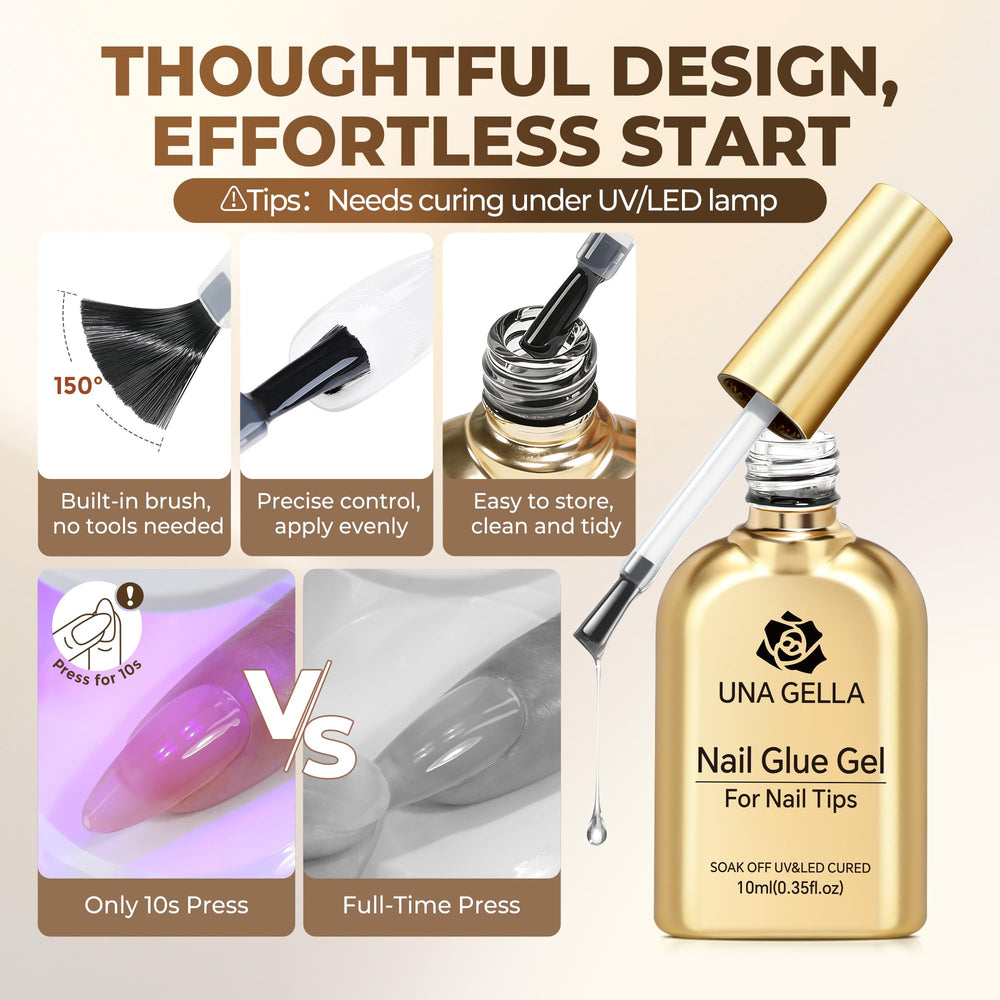 UNA GELLA 10ml bottle beside a ruler showing compact size for travel and storage