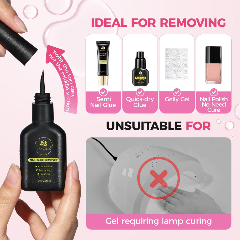 UNA GELLA 15ml size and scale in hand showing travel-friendly compact convenience