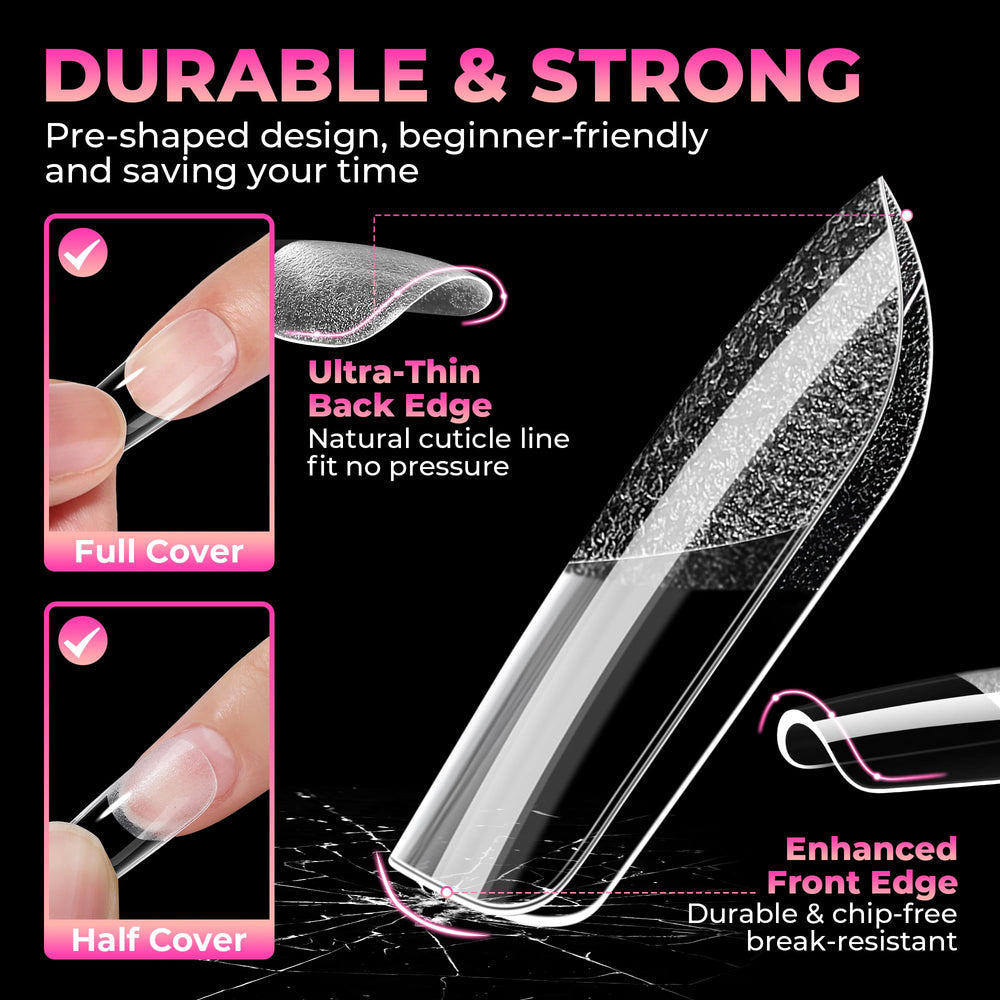 UNA GELLA numbered tips and size chart for quick selection and precise fitting