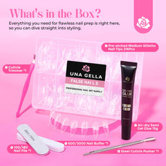 UNA GELLA tips next to a coin to show size options and fit clarity