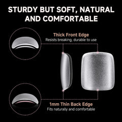 UNA GELLA toes tips next to coin to show scale and exact sizing benefit