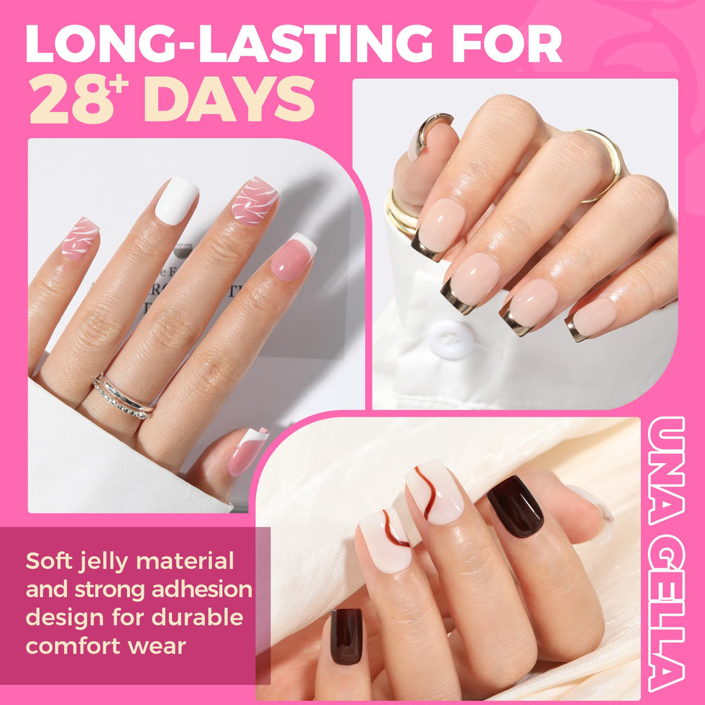 UNA GELLA numbered size labels on tips, simplifies quick selection and fitting